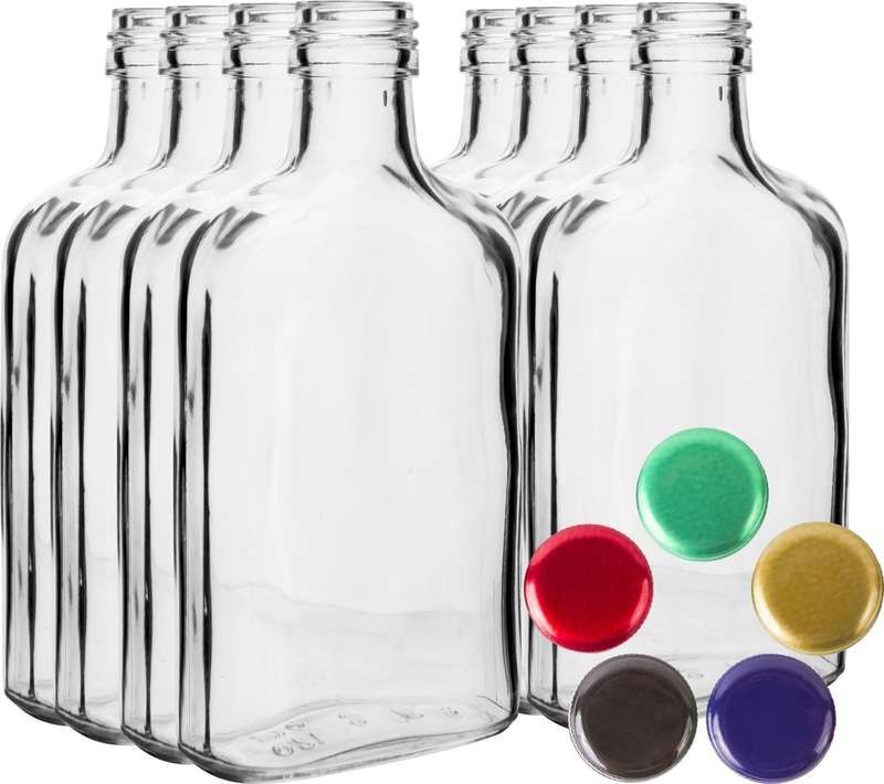 Skeněná placatka 100 ml s uzávěrem, 8ks Foto Skeněná placatka 100 ml s uzávěrem, 8ks