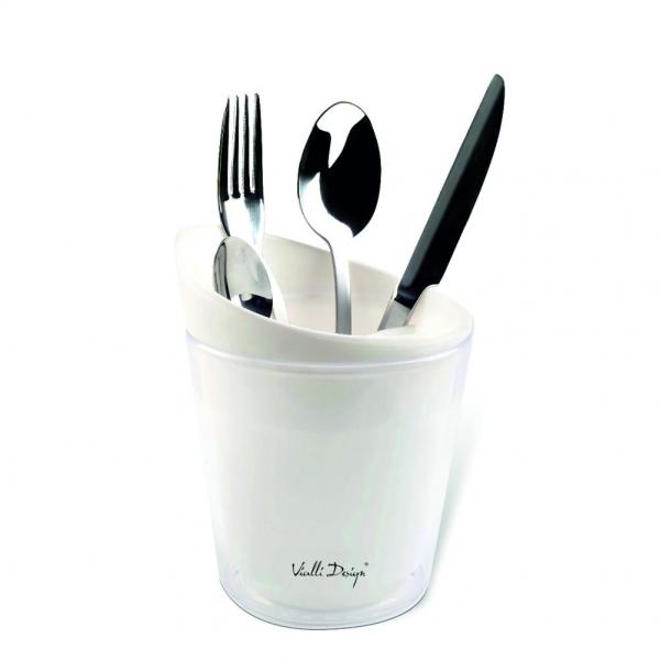 Odkapávač na příbory, bílý LIVIO 3765