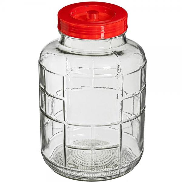 Foto Skleněný demižon s popruhy 15l