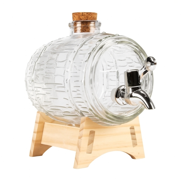 Skleněný soudek ŠTĚSTÍ 1000ml