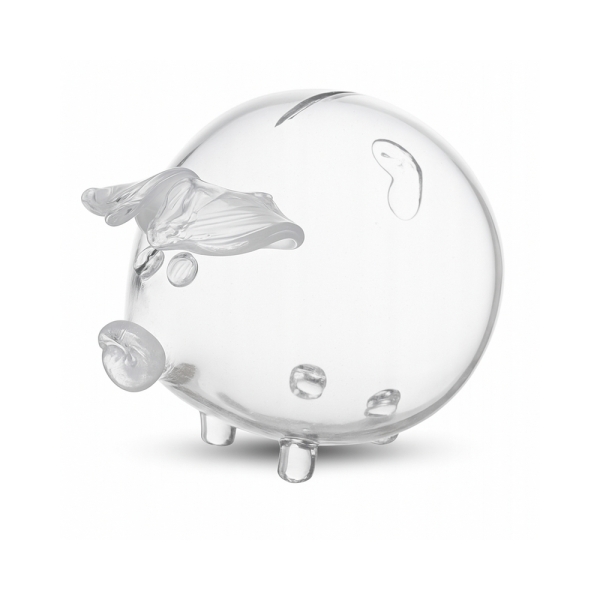 Pokladnička prasátko, sklo 16cm