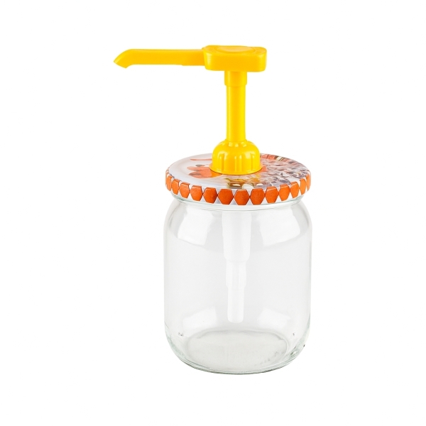 Sklenice Mája, 520ml s pumpičkou na med