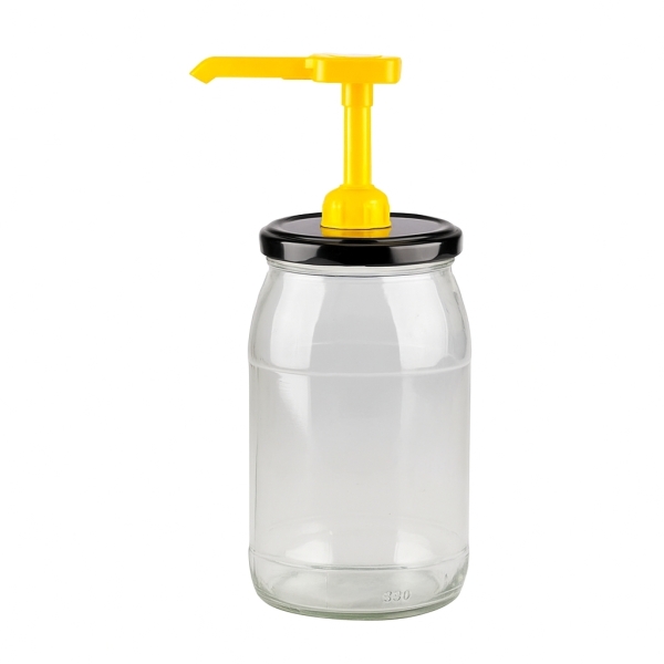 Sklenice Mája, 900ml s pumpičkou na med