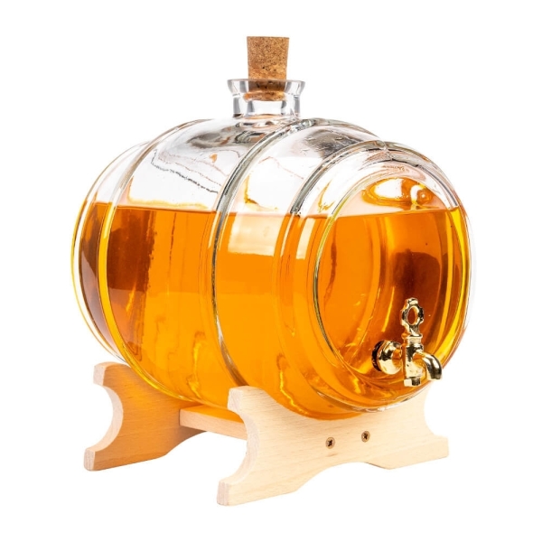 Skleněný soudek ŠTĚSTÍ LUX, 4l, hladký