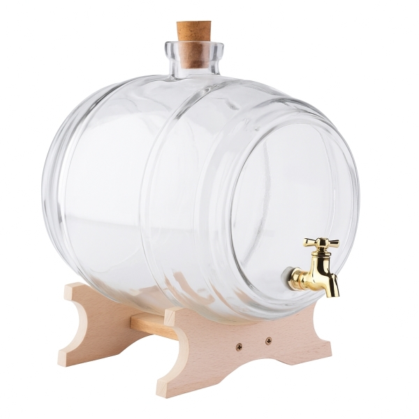 Skleněný soudek ŠTĚSTÍ LUX, 5l, hladký