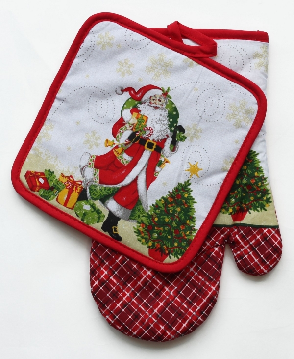 2 - dílná souprava - rukavice & chňapka, SOM04, vánoční