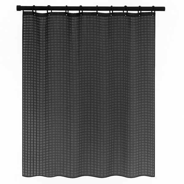 Závěs koupelnový 180x180 cm PEVA, 2D, černý