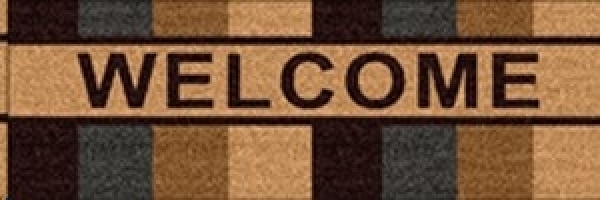 Rohož PVC & kokos, Welcome, 25x75 cm