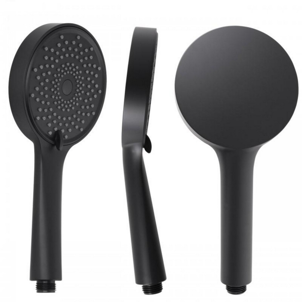 Hlavice sprchová, Abel 59175, černá, 3 funkce