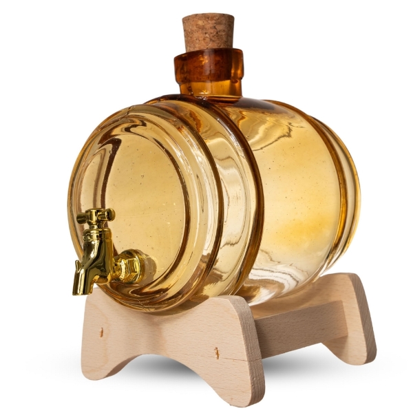 Soudek ŠTĚSTÍ LUX, skleněný, 5l, hladký, žlutý