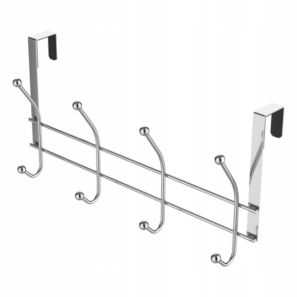 Háček koupelnový na dveře, 4H, stříbrný_3080