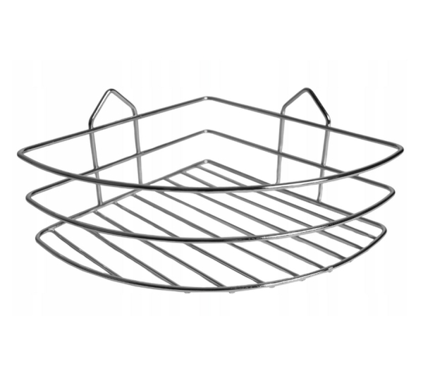 Polička drátěná, Presto, rohová, chrom_2045